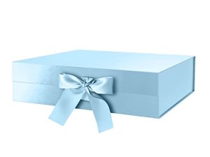 Green Bean Large Gift Box with Ribbon 13x9.7x3.4 Inches