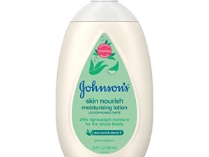 Johnson's Skin Nourish Moisturizing Baby Lotion with Aloe Vera Scent & Vitamin E