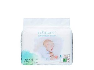 ECO BOOM Eco-Friendly Diapers Size 4(20-31lb) Non-Toxic Natural Diaper 30 Count 100% Baby Diaper Infant Anti Leak System Eco Disposable Diapers