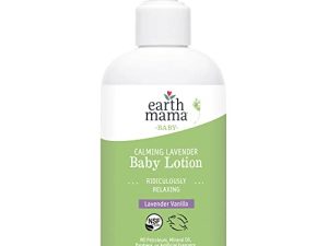Earth Mama Calming Lavender Baby Lotion | Nourishing Organic Calendula + Rooibos for Sensitive Skin