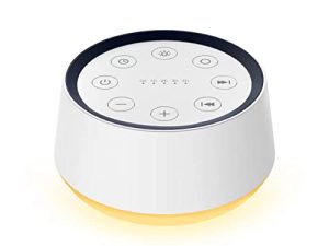Sound Machine White Noise Machine with 30 Soothing Sounds 12 Colors Sleep Machine with 5 Timers and Memory Function 32 Levels of Volume 10 Adjustable Brightness for Baby Kids Adults (White)