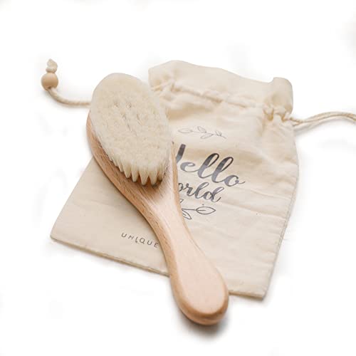 YOUUYS Wooden Baby Soft Goat Bristle Hair Comb - Toddler Cradle Cap Hair Brush Baby Brush and Infant Comb Set for Newborns Gifts Baby Registry Gift YOUUYS Wooden Baby Soft Goat Bristle Hair Comb - Toddler Cradle Cap Hair Brush Baby Brush and Infant Comb Set for Newborns Gifts Baby Registry Gift