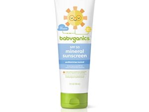 Babyganics SPF 50 Baby Mineral Sunscreen Lotion | UVA UVB Protection | Octinoxate & Oxybenzone Free | Water Resistant