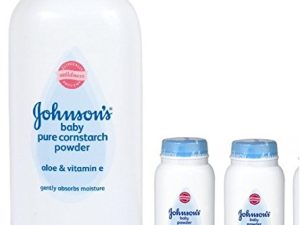 Johnson's Pure Cornstarch Baby Powder 15 Oz + Johnson's Pure Corstarch Travel Size 1.5 Oz
