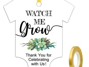 Watch Me Grow Tags for Baby Shower Succulents
