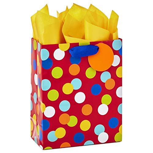 Hallmark 9" Medium Gift Bag with Tissue Paper (Red with Blue Hallmark 9" Medium Gift Bag with Tissue Paper (Red with Blue