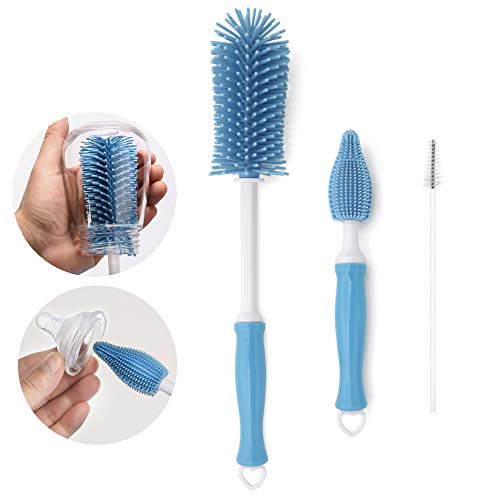 Beauty Nymph Silicone Bottle Brush 3 Pcs Cleaning Brushes Set for Cleaning Sports Water Bottles Mugs Bottle Straw Beauty Nymph Silicone Bottle Brush 3 Pcs Cleaning Brushes Set for Cleaning Sports Water Bottles Mugs Bottle Straw