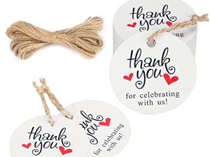 100PCS Thank You for Celebrating with Us Tag