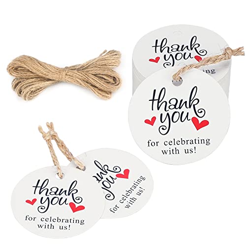100PCS Thank You for Celebrating with Us Tag 100PCS Thank You for Celebrating with Us Tag