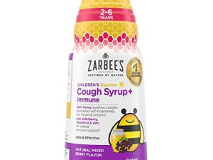 Zarbee's Kids Cough + Immune Daytime for Children 2-6 with Dark Honey
