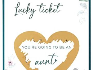 JoliCoon Pregnancy announcement scratch card - You are going to be an aunt - Baby announcement with envelope - Eucalyptus