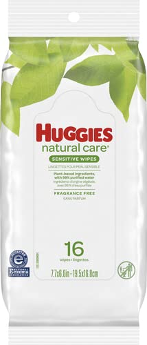 Huggies Natural Care Fragrance Free Baby Wipes 16 Count (6 Pack) Huggies Natural Care Fragrance Free Baby Wipes 16 Count (6 Pack)