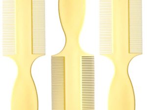 Fine Tooth Comb [Pack of 3] Double Sided Fine Teeth Baby Comb and Extra Fine Rounded Teeth for Newborn Babies and Infants with Cradle Cap and Adults with Dandruff and Lice