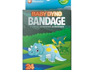 BioSwiss Kids Bandages | 24pcs Self-Adhesive Sterile Unique Shaped Bandages Colorful Funny Cute Toddler Girls & Boys