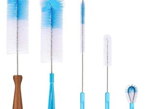 5 Pack Bottle Brush Cleaning Set,Long Handle Bottle Cleaner for Washing Narrow Neck Beer Bottles