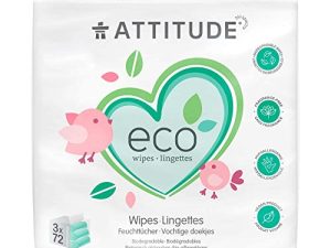 ATTITUDE Eco Wipes Fragrance-Free 216 Wipes