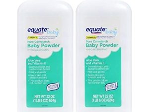 Pure Cornstarch Baby Powder Aloe and Vitamin E (22 oz - 2 Pack)