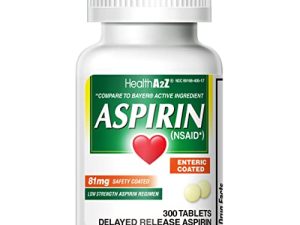HealthA2Z Aspirin 81mg (300 Tablets)