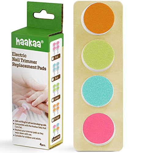 haakaa Baby Nail Trimmer Replacement Pads Electric Baby Nail Grinding Heads for Standard Electric Kid Nail Trimmer Suits to Newborn Infant Toddler 4pcs haakaa Baby Nail Trimmer Replacement Pads Electric Baby Nail Grinding Heads for Standard Electric Kid Nail Trimmer Suits to Newborn Infant Toddler 4pcs