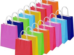 24 Pieces Kraft Paper Party Favor Bags With Handles
