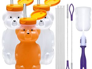 Special Supplies Honey Bear Straw Cup Long Straws