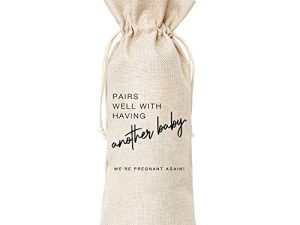 Baby Announcement Wine Bag