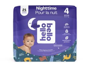 Hello Bello Nighttime Baby Diapers ‐ Size 4 - Ultra Absorbent & Hypoallergenic for Overnight Diapers for Extended Protection - 21 Diapers