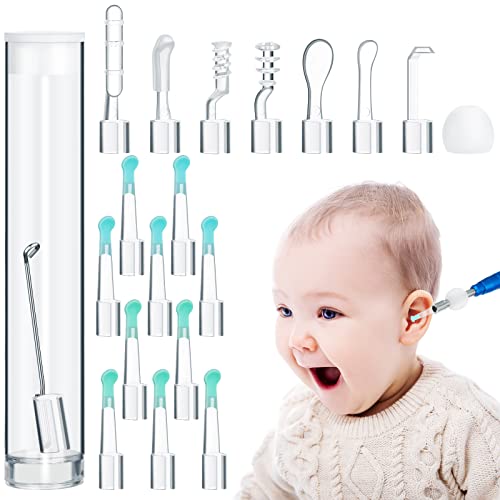 20 Pieces Replacement Ear Cleaner Tips Silicone Ear Spoon Reusable Ear Spoon Wax Remover Visible Ear Scoop Transparent Skin-Friendly Spoon Cleaner Accessories Set for Family Baby Ear Health Care 20 Pieces Replacement Ear Cleaner Tips Silicone Ear Spoon Reusable Ear Spoon Wax Remover Visible Ear Scoop Transparent Skin-Friendly Spoon Cleaner Accessories Set for Family Baby Ear Health Care
