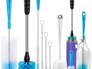 Holikme 8 Pack Bottle Brush Cleaning Set,Long Handle Bottle Cleaner for Washing Narrow Neck Beer Bottles