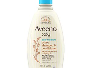 Aveeno Baby Daily Moisture 2-in-1 Tear-Free Shampoo & Conditioner for Baby's Delicate Hair & Scalp