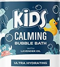 Lavender Bubble Bath for Kids with Aloe - Sudsy Bubble Bath with Aromatherapy Essential Oils for Relaxing and Lavender Oil Baby Bath Wash - Kids Bath Enriched with Nourishing Aloe Vera and Vitamin E