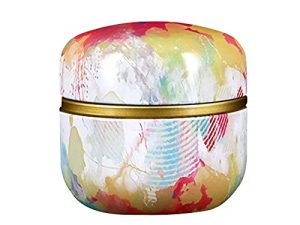 Topwon Body Powder Container with Powder Puff for Baby Women Talc Free Dusting Loose Powder Case Home Travel Powder Box (Colorful)