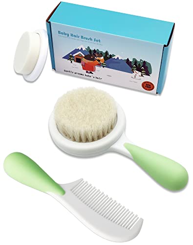 Baby Hair-Brush and Comb Set Includes Soft Baby Brush Baby Hair-Brush and Comb Set Includes Soft Baby Brush