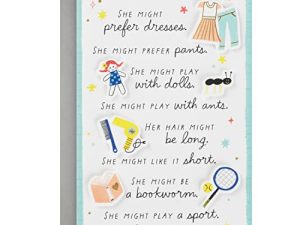 Hallmark Baby Shower Card for Baby Girl (Congratulations) (5RZB1528)