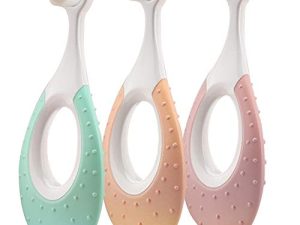 Baby Toothbrush & Toddler Toothbrush for Age 0-2 Years Old. Extra Soft Toothbrush with 10000 Soft Floss Bristle for Baby Gum Care