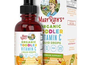 Vitamin C Supplement for Kids | USDA Organic Vitamin C Liquid Drops for Kids Ages 1-3 | Vitamin for Immune Support & Overall Health | Vegan | Non-GMO | Gluten Free | 1 Fl Oz