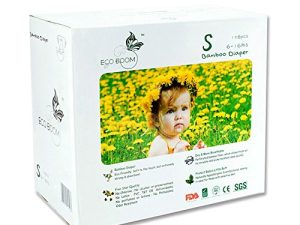 ECO BOOM Baby Bamboo Viscose Baby Diapers Infant Nature Disposable Diapers Eco Friendly Nappies for Babies 108 Count-Pack Size 2 Diapers(6-16lb