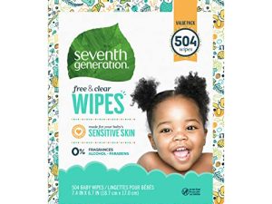 Seventh Generation Baby Wipes with Snap Seal Sensitive Protection Diaper Wipes 504 Count