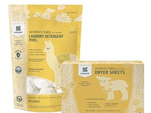 Grab Green Newborn Baby Laundry Detergent Pods and Dryer Sheets Bundle