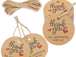 100PCS Thank You for Celebrating with Us Tag