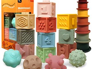 Baby Toys 6-12 Months | Montessori Toys for Babies 6-12 Months | 3 in 1 Silicone Baby Toys