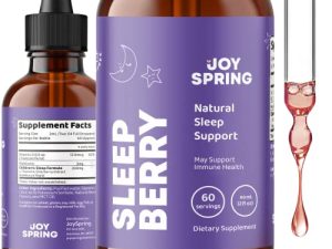 SleepBerry Melatonin for Kids with Elderberry - Liquid Melatonin for Kids Sleep Support - Natural Children Melatonin Liquid with Vitamin D - Melatonin for Kids Liquid - Toddler Melatonin 60 Servings