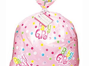 Unique Jumbo Plastic Pink Polka Dot Gift Bag