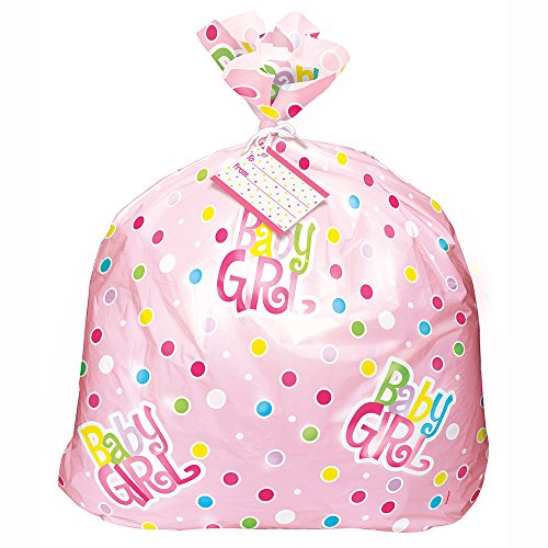 Unique Jumbo Plastic Pink Polka Dot Gift Bag Unique Jumbo Plastic Pink Polka Dot Gift Bag