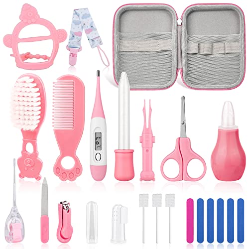 23Pcs Baby Healthcare and Grooming Kit modacraft Baby Safety Set with Baby Hair Brush Nail Clippers Lighting Ear Cleaner Baby Stuff Newborn Essentials for Nursery Newborn Baby Girls Boys Kids Pink 23Pcs Baby Healthcare and Grooming Kit modacraft Baby Safety Set with Baby Hair Brush Nail Clippers Lighting Ear Cleaner Baby Stuff Newborn Essentials for Nursery Newborn Baby Girls Boys Kids Pink