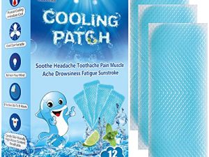 12 Sheets Cooling Patches for Fever Discomfort & Pain Relief