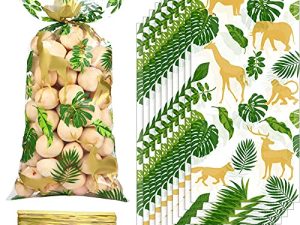 100 Pieces Jungle Animal Cellophane Treat Bags